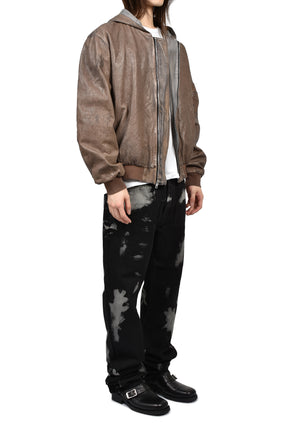 BLEACH STRAIGHT LEG PANT / BLK BLEACH