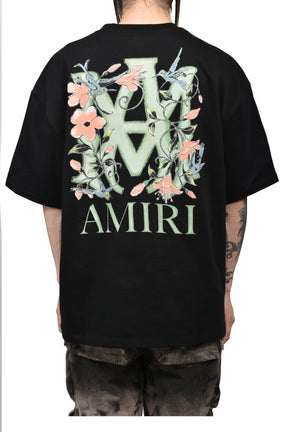 MA FLORAL OS TEE / BLK