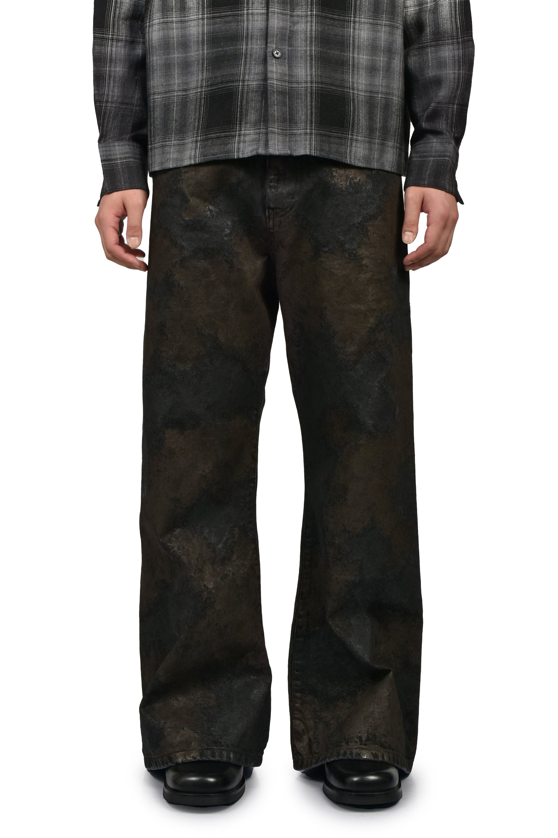 SAUNTER CUT JEANS / DIRT BLK