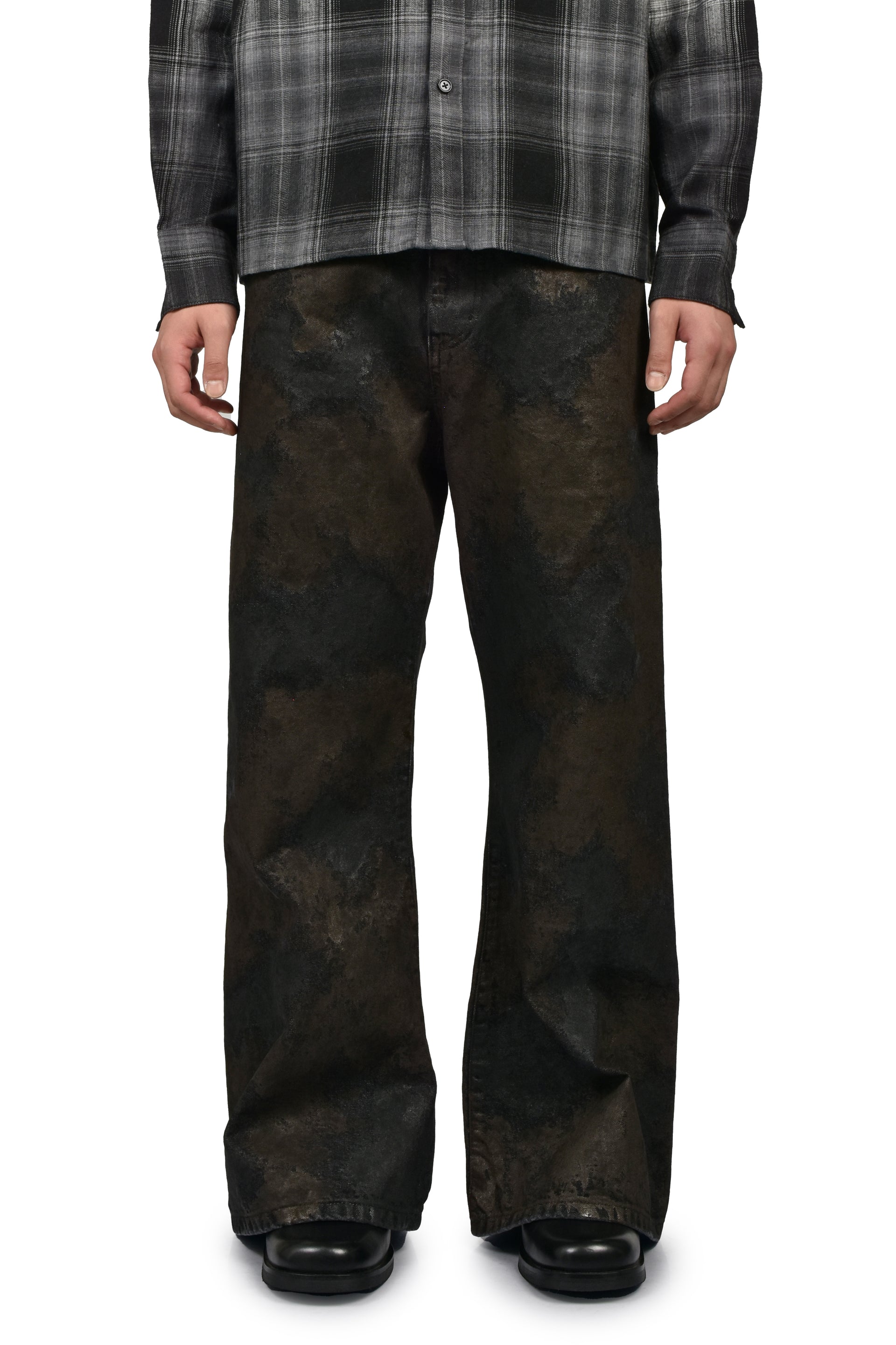 SAUNTER CUT JEANS / DIRT BLK