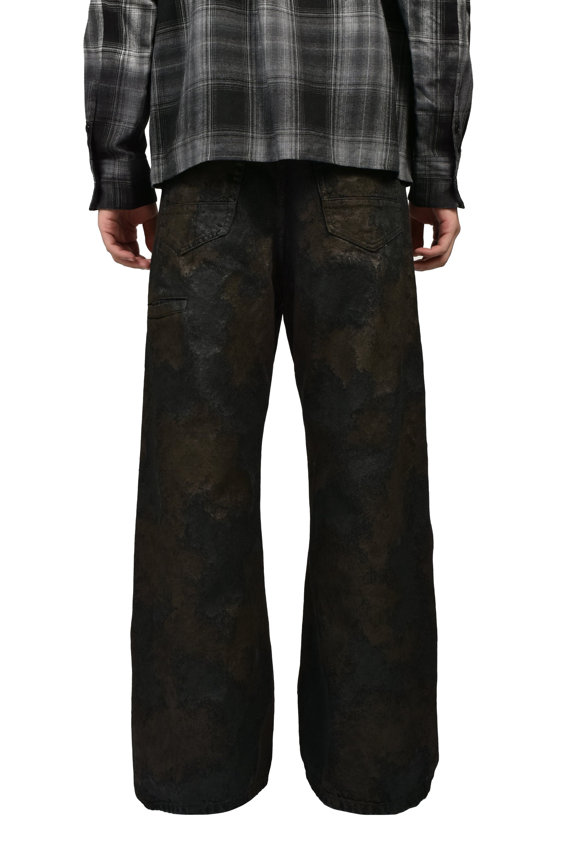 SAUNTER CUT JEANS / DIRT BLK