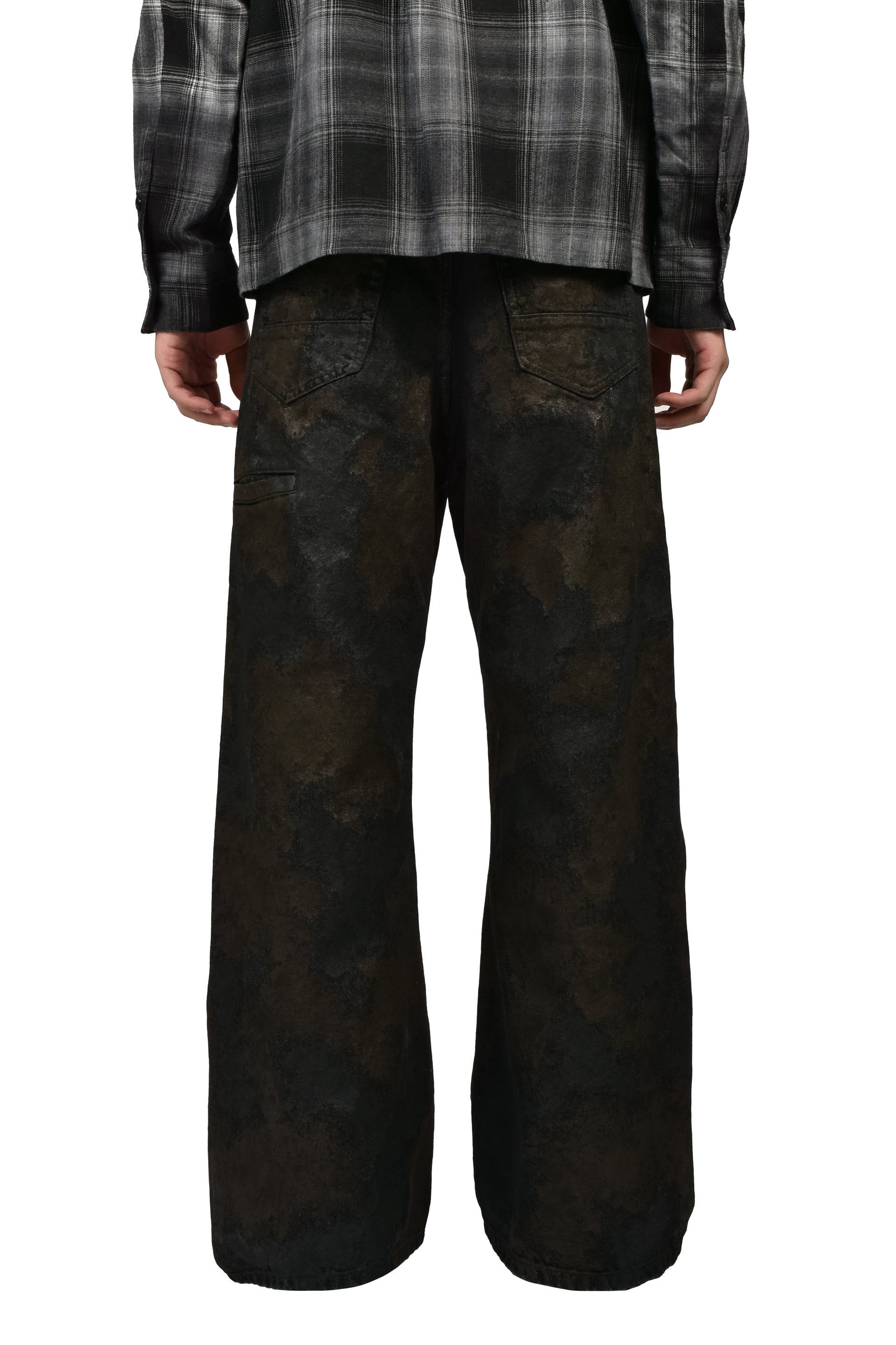 SAUNTER CUT JEANS / DIRT BLK