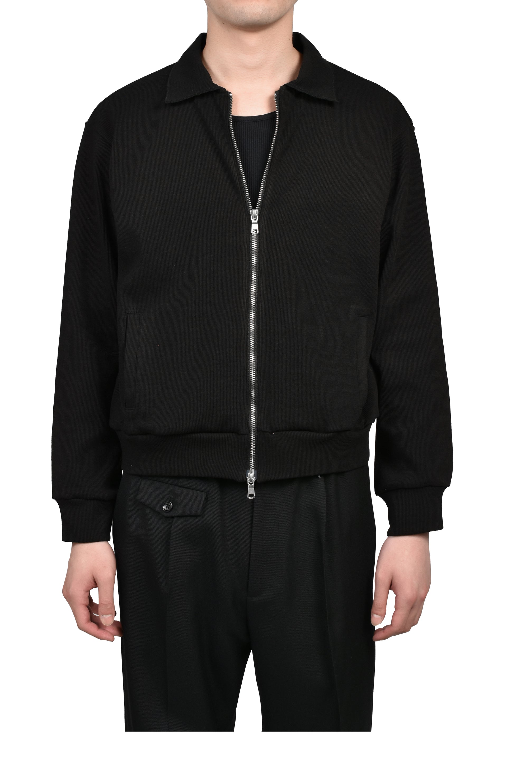 CITIES' ZIP CARDIGAN / BLK
