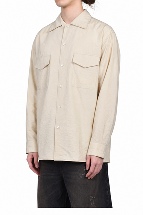 CONVERTIBLE COLLAR SHIRT / OAT MILK