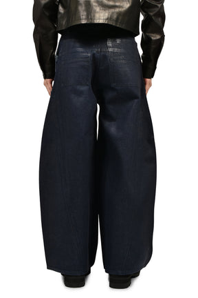 FRONT ZIP BAGGY  / WAXED RAW INDIGO
