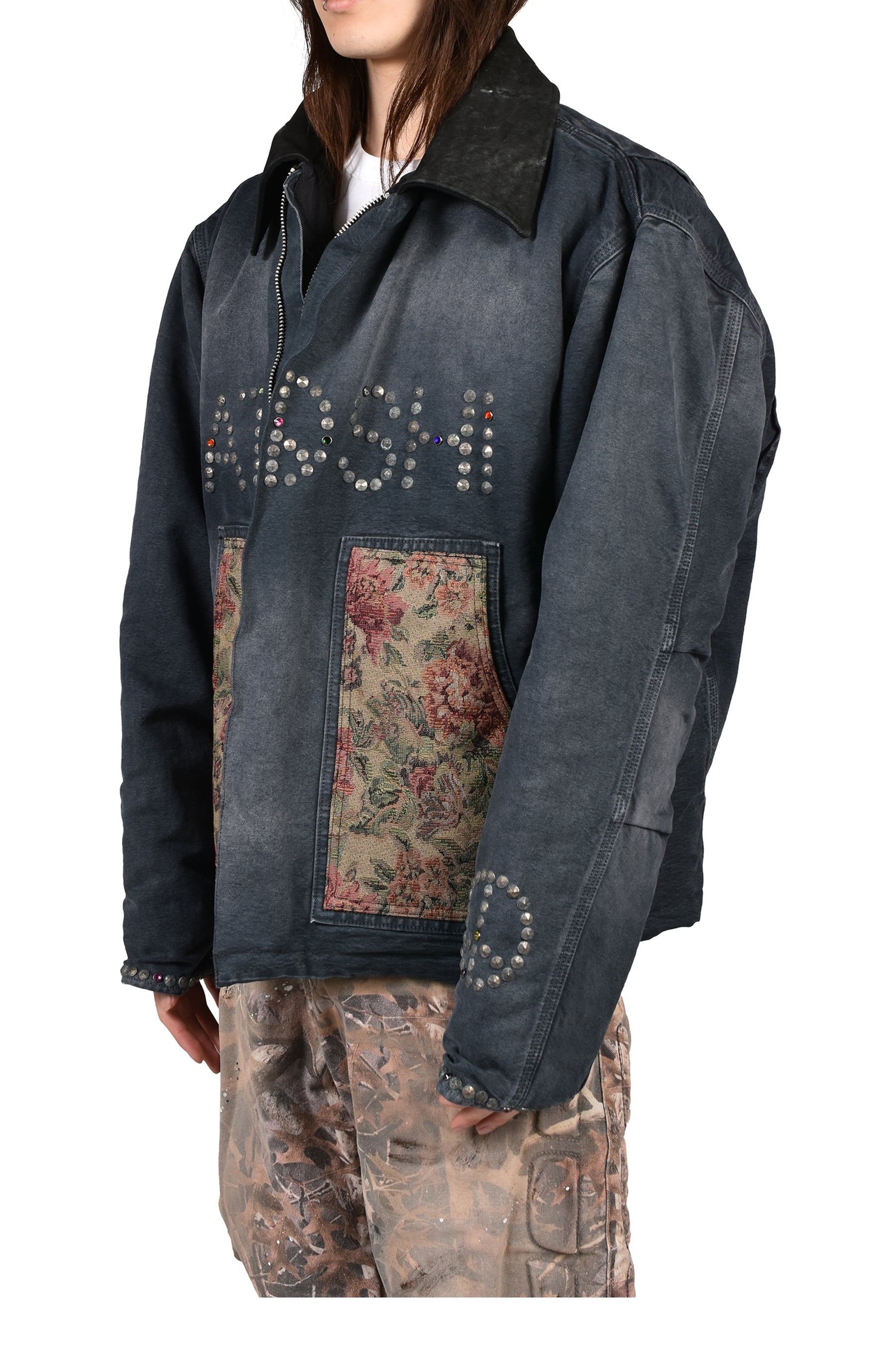 SATOSHI 9 TO 5 WORK JACKET / WASHED BLK