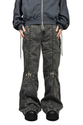 DENIM SACRIFICE TROUSERS / GREY
