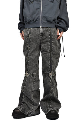 FINE CHAOS SS26 DENIM SACRIFICE TROUSERS / GRY - NUBIAN FINE CHAOS SS26 DENIM SACRIFICE TROUSERS / GRY - NUBIAN
