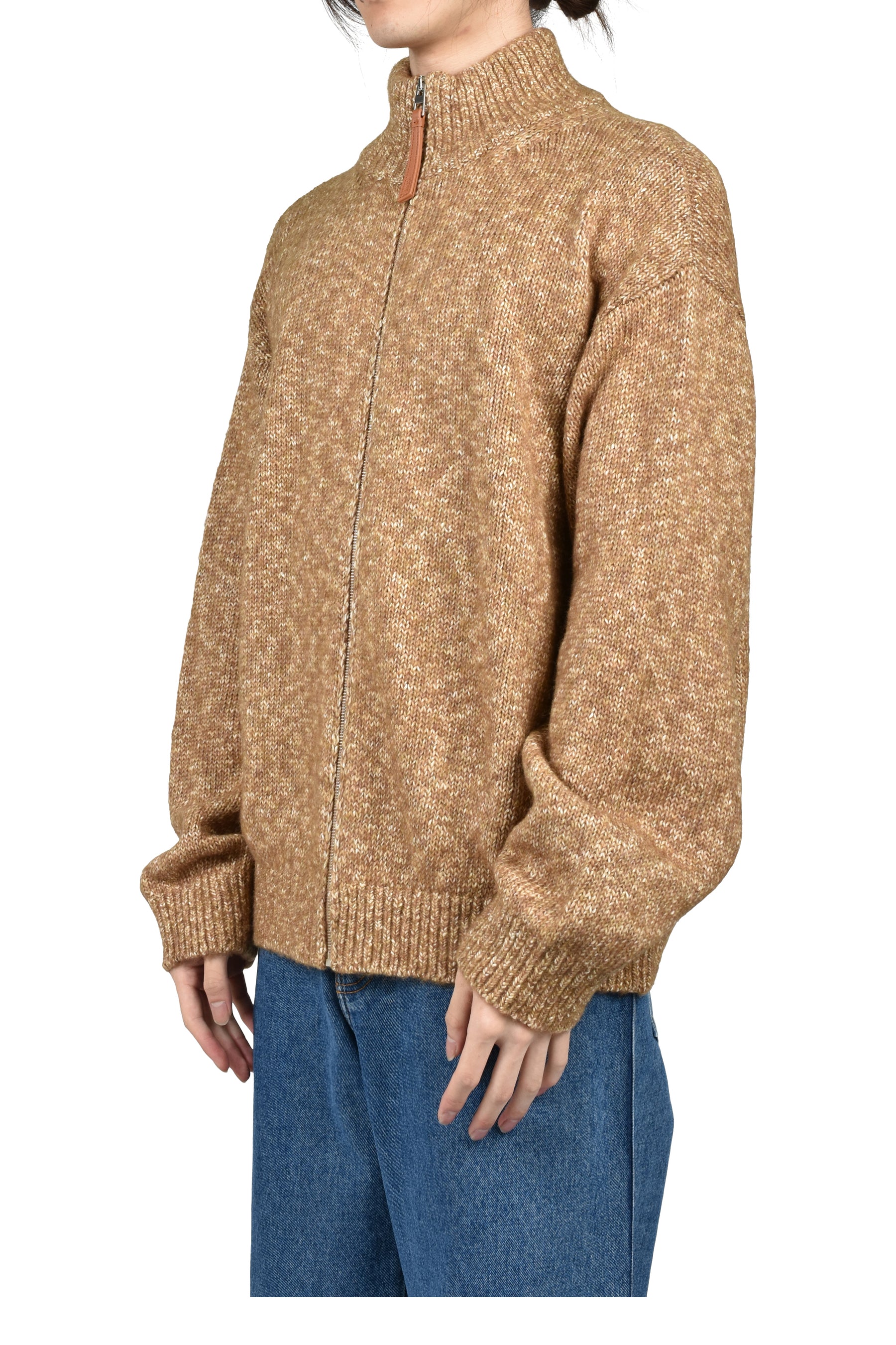 ZIP-UP CARDIGAN / BRW LILIC