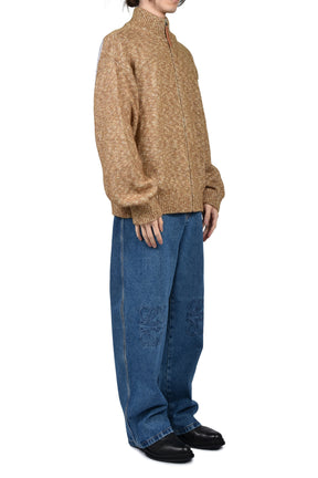 ZIP-UP CARDIGAN / BRW LILIC