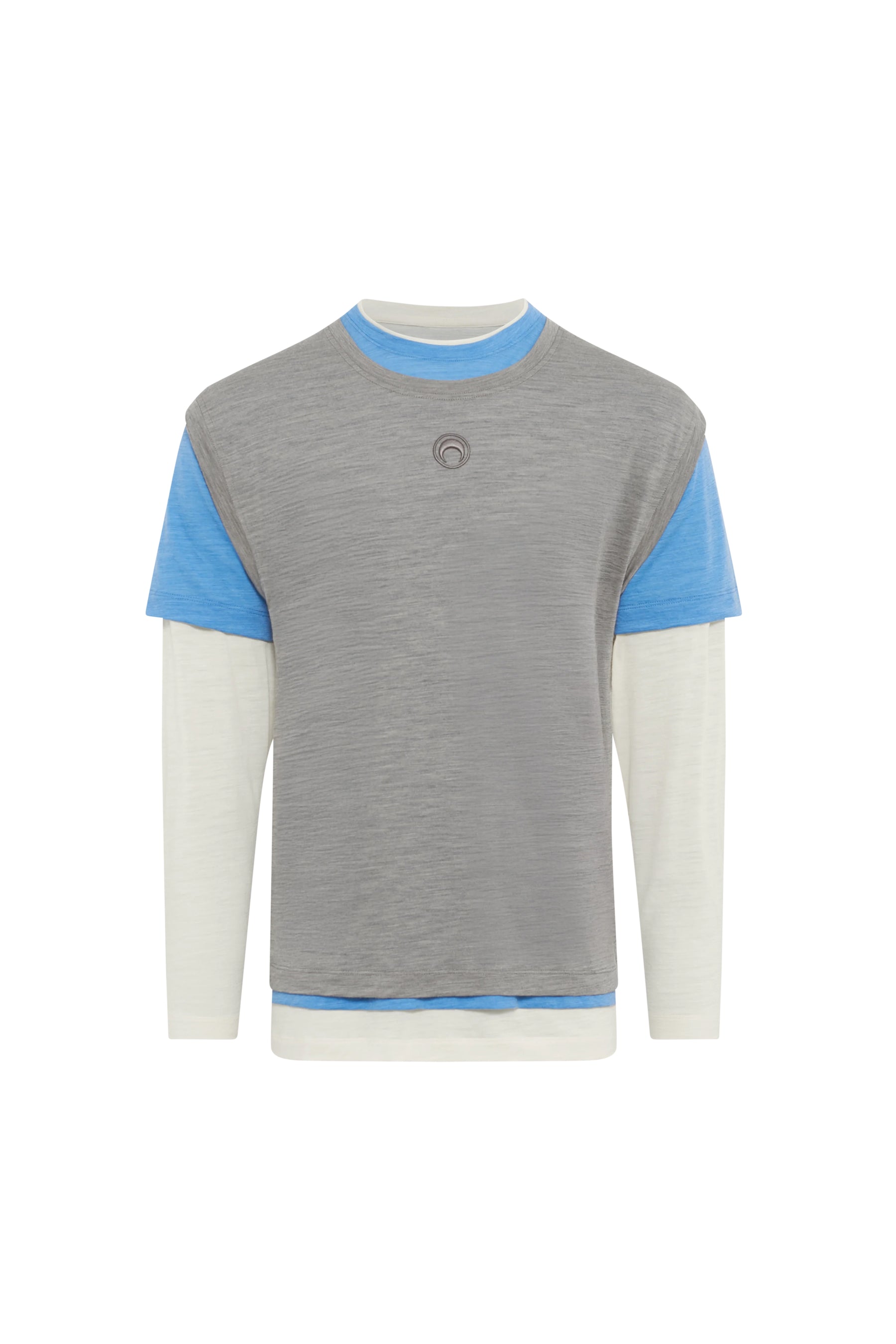 MERINO JERSEY THREE T-SHIRTS SET / YEL/BLU/GRY