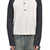 RAGLAN HENLEY NECK TEE /  BLK