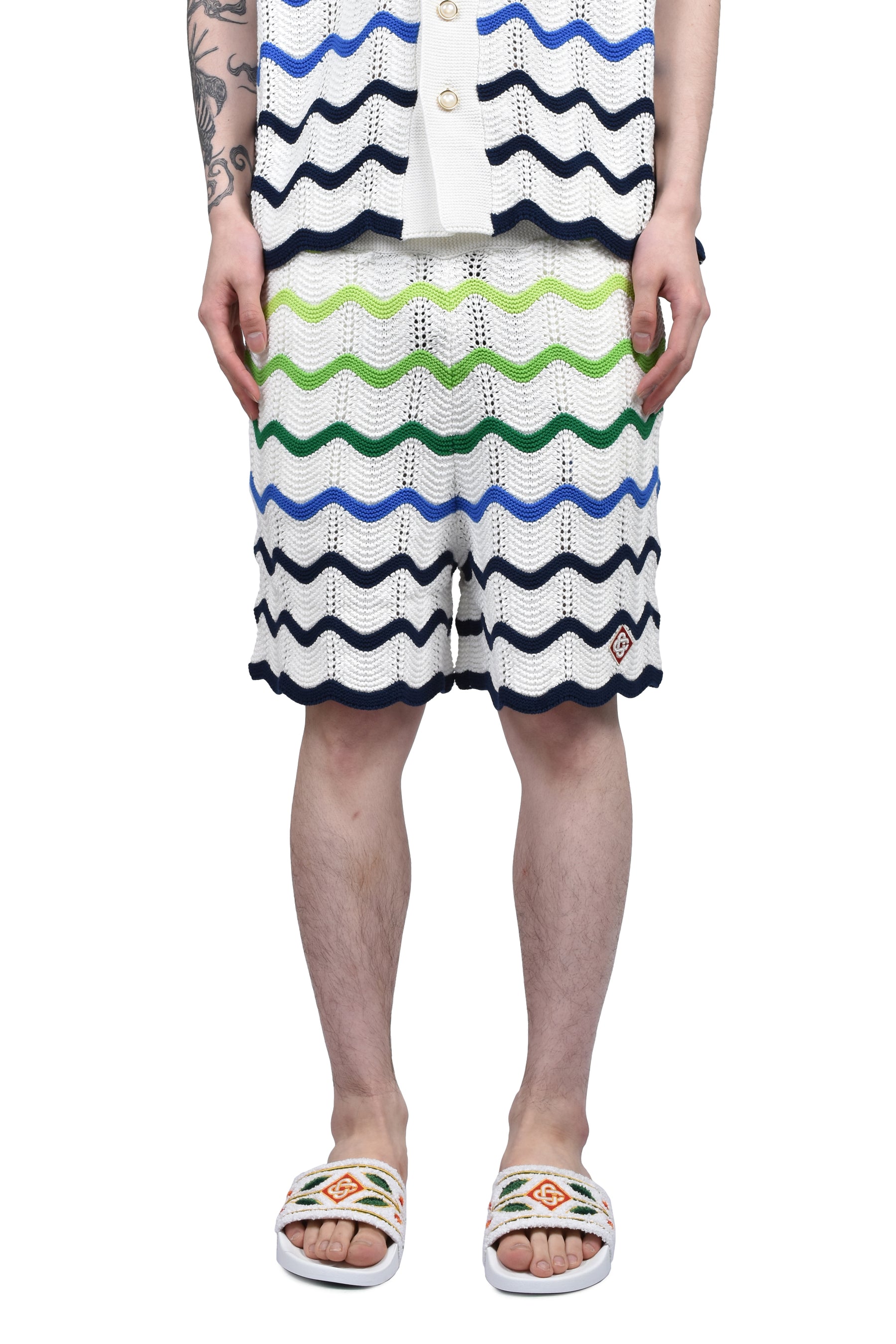 Casablanca カサブランカ SS26 WAVE KNIT SHORT / MULTI - NUBIAN ヌビアン