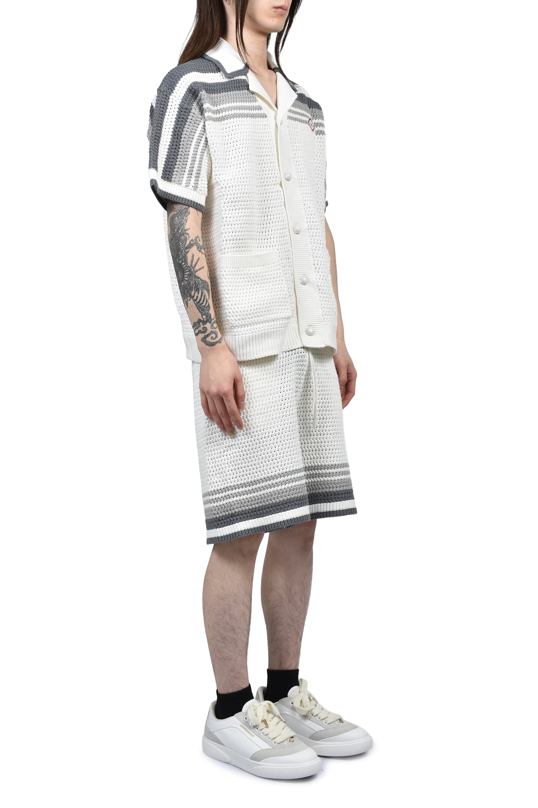 Casablanca CROCHET SHORTS / WHT GRY