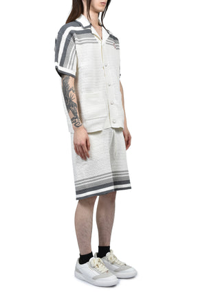Casablanca CROCHET SHORTS / WHT GRY