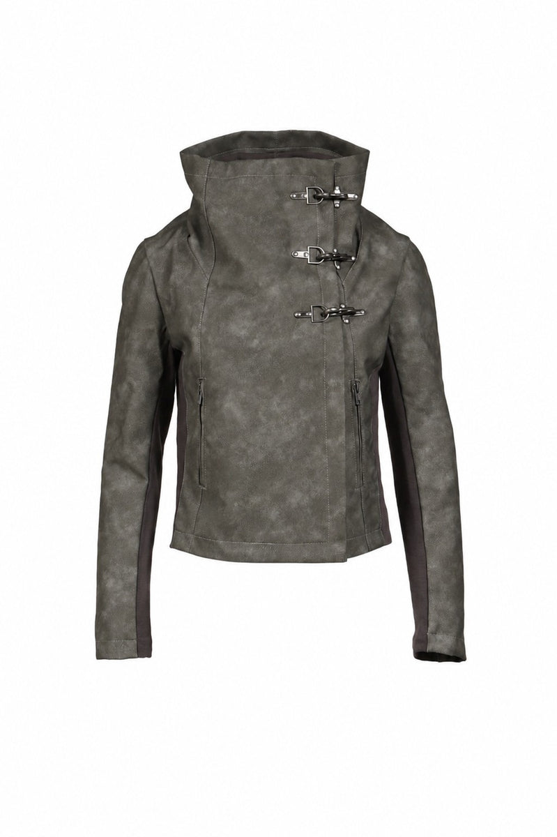 JADED LONDON ジェイデッドロンドン SS26 FUNNEL NECK PU JACKET / KAH