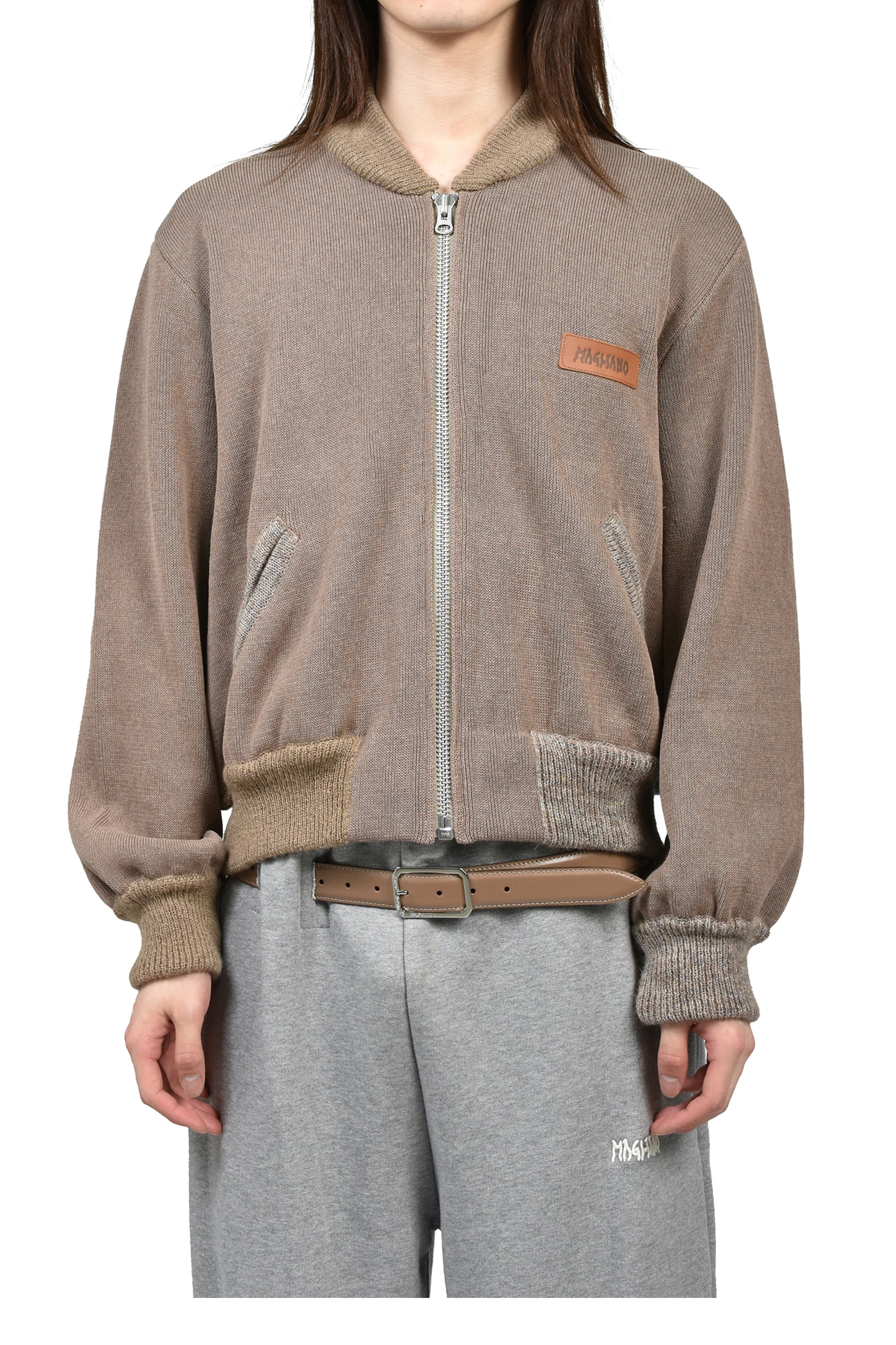 KNITTED BOMBERONE / SAND