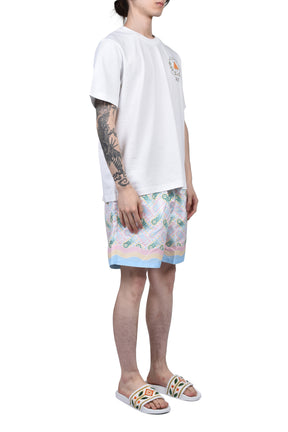 MEN'S PRINTED SWIM SHORTS / PING PONG MONOGRAM