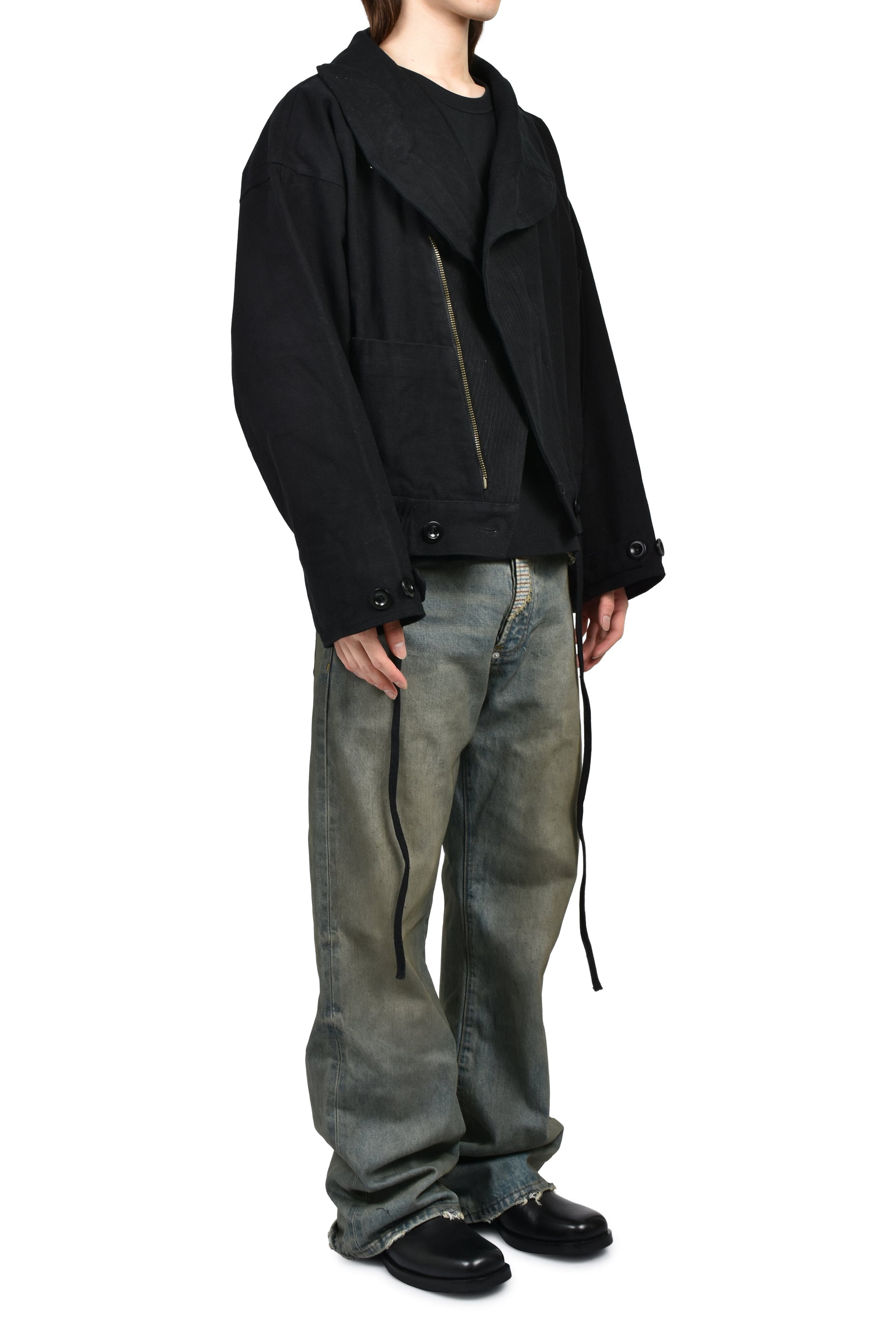 nofaithstudios イタリアンブーツカット ダメージデニム サイズM NO/FAITH STUDIOS ノーフェイス ストゥディオス SS26 DENIM REWORKED