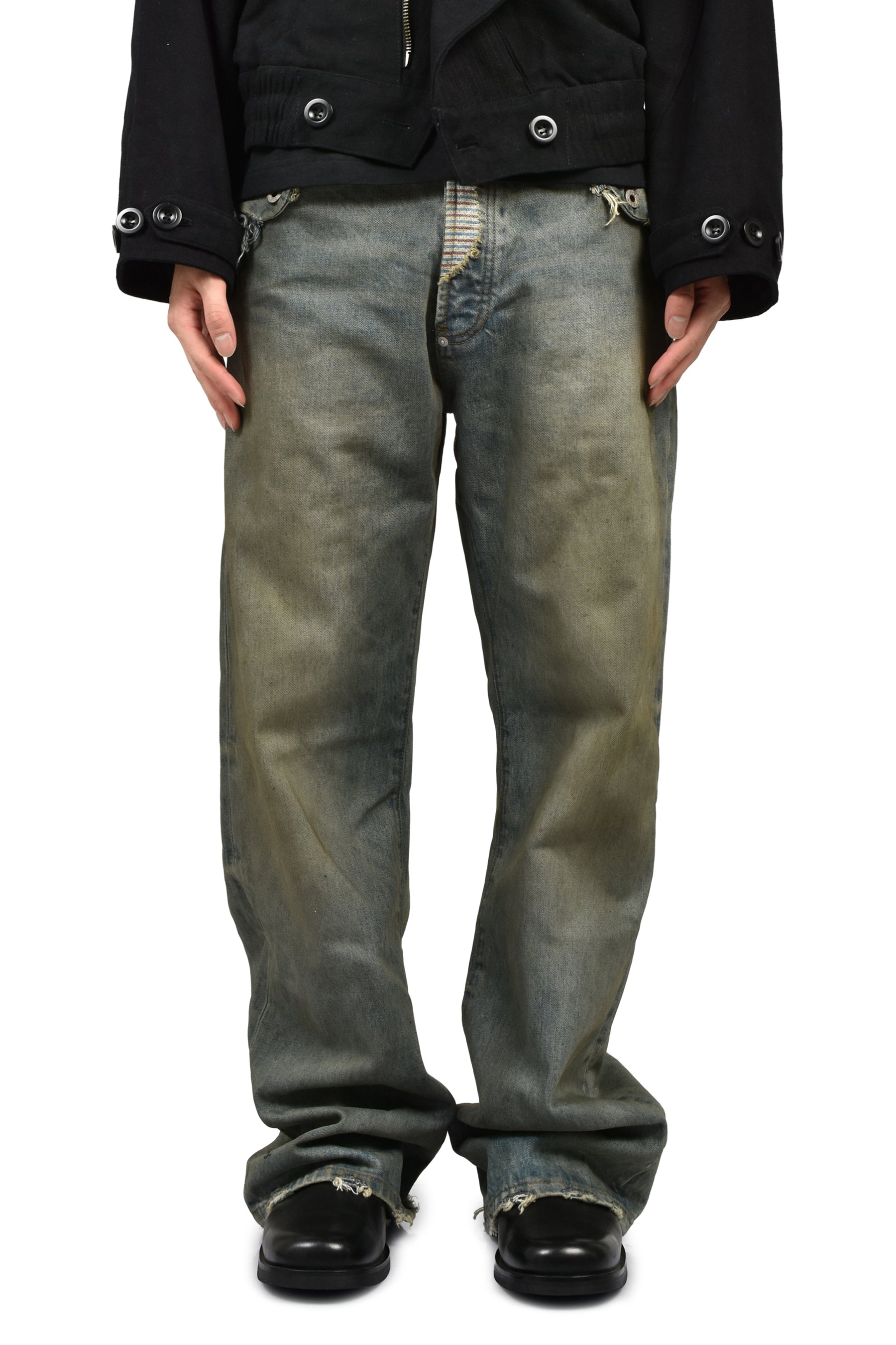 NO/FAITH STUDIOS SS26 DENIM REWORKED BOOTCUT / BLU - NUBIAN
