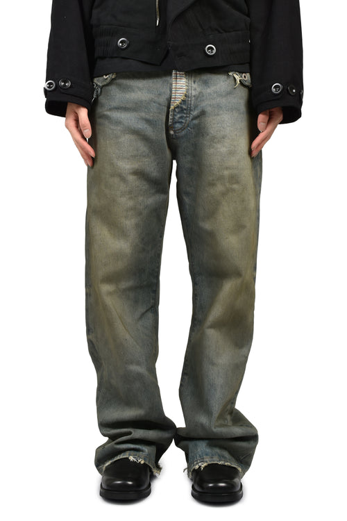 NO/FAITH STUDIOS SS26 DENIM REWORKED BOOTCUT / BLU - NUBIAN
