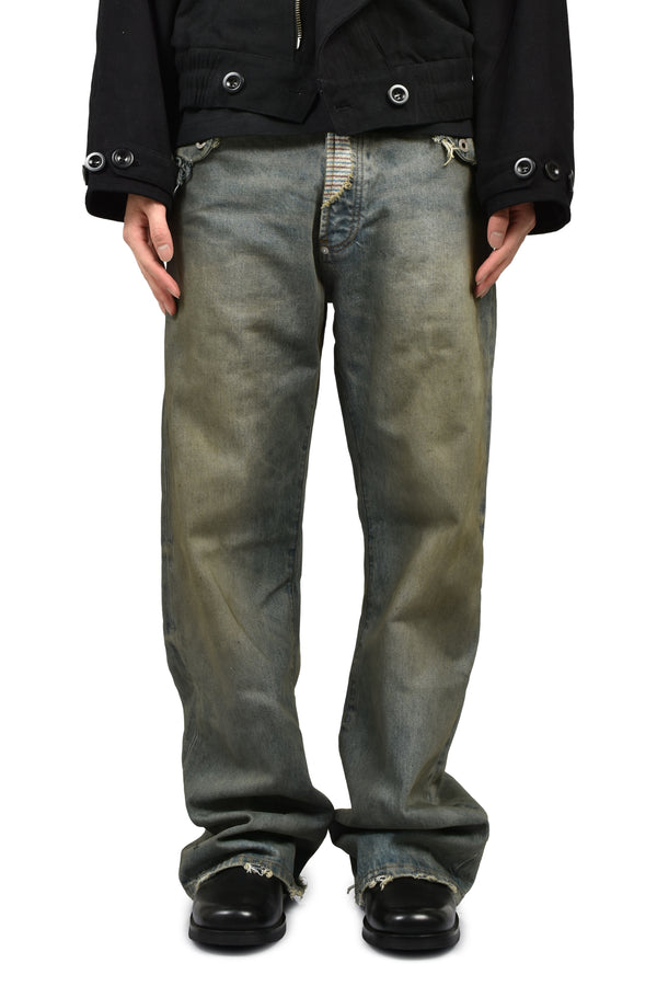 NO/FAITH STUDIOS SS26 DENIM REWORKED BOOTCUT / BLU - NUBIAN