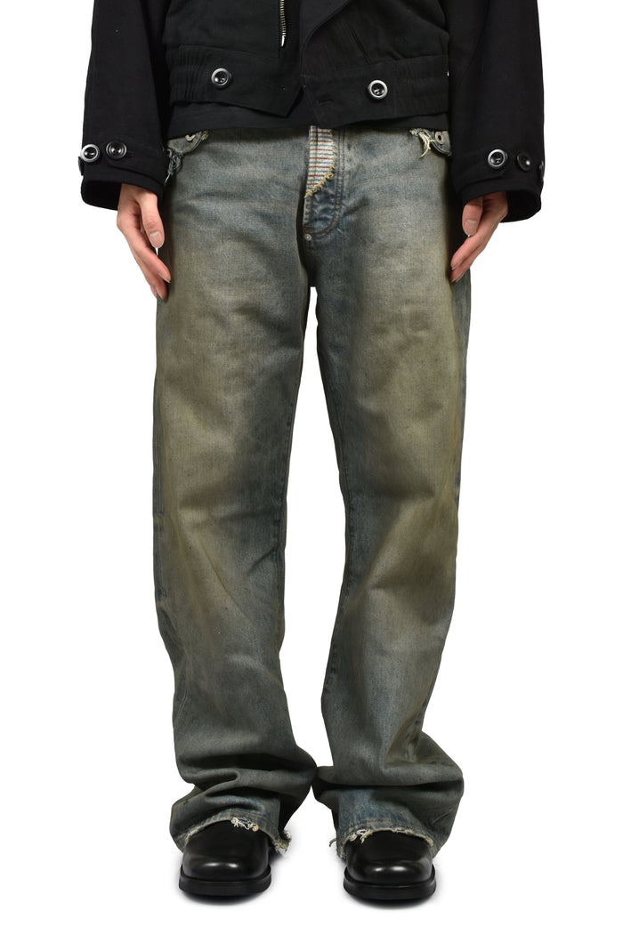 NO/FAITH STUDIOS SS26 DENIM REWORKED BOOTCUT / BLU - NUBIAN