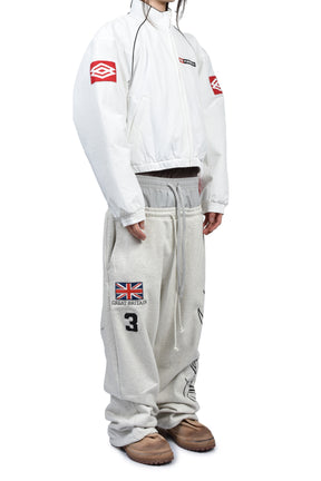 3 LAYERED SWEAT PANTS / WHT MELANGE