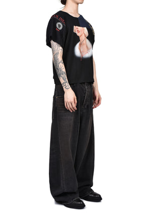 RETRO DENIM PANTS / BLK