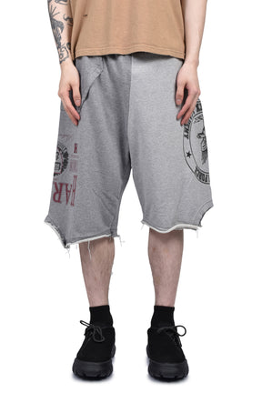 RECONSTRUCTED SWEAT SHORTS / GRY