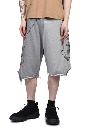 RECONSTRUCTED SWEAT SHORTS / GRY