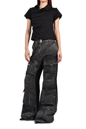 CARGO JEANS / BLK