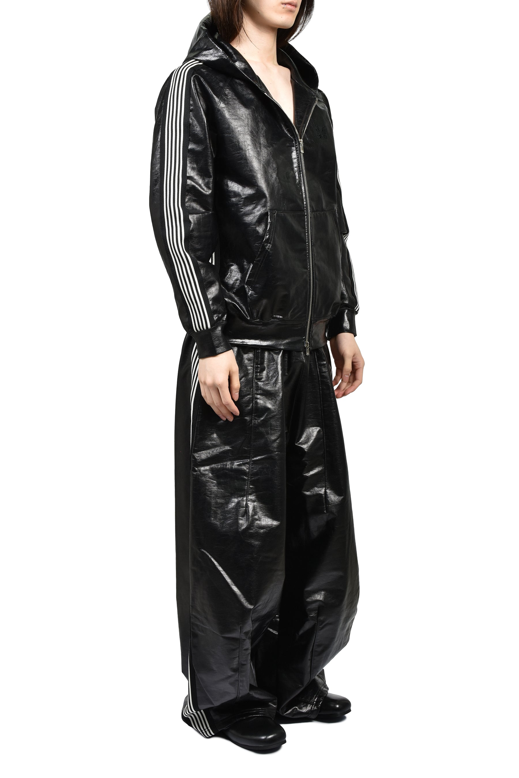 H.D. TRACK PANT - COTTON JERSEY / COATING (EXCLUSIVE) / BLK
