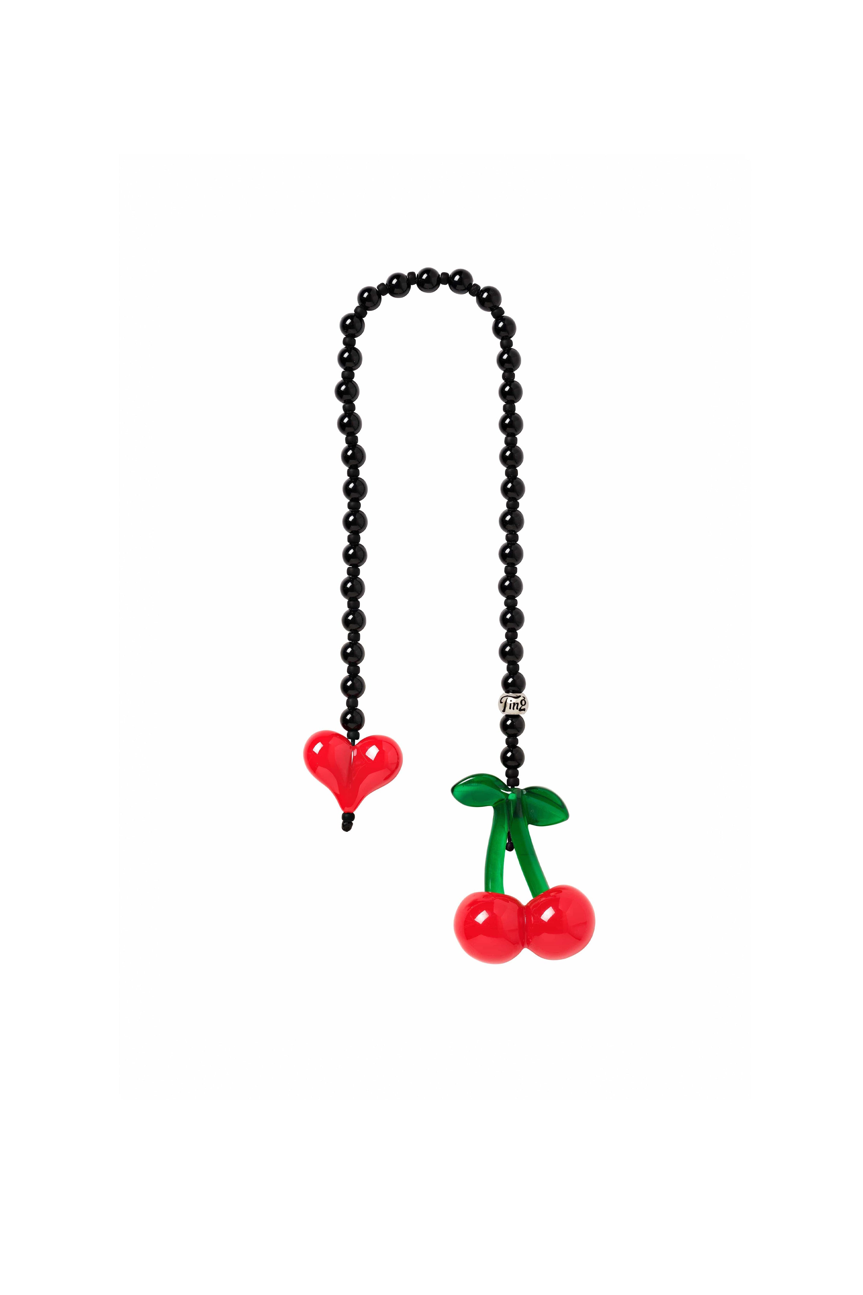 String Ting ストリング ティング FW24 CHERRY DROP OBSIDIAN BAG TING / BLK RED ...
