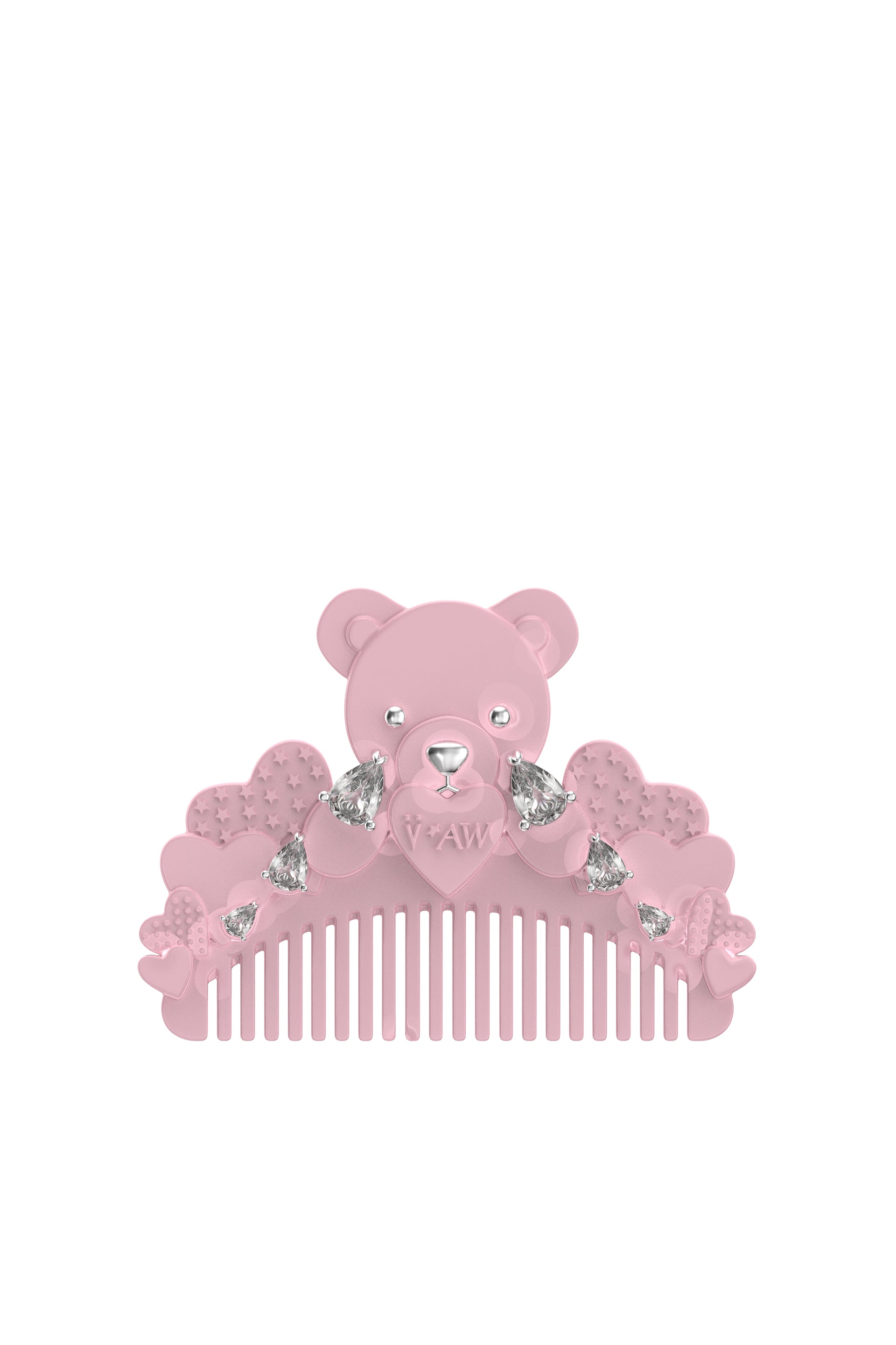 CRYING BEAR COMB HAIR CLIP / PNK
