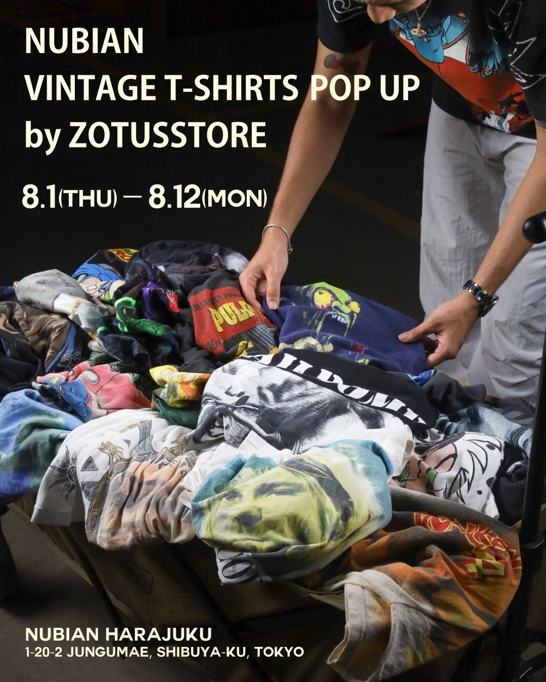 8月1日(木)より開催<br>VINTAGE T-SHIRTS<br>POP UP by ZOUTUSSTORE