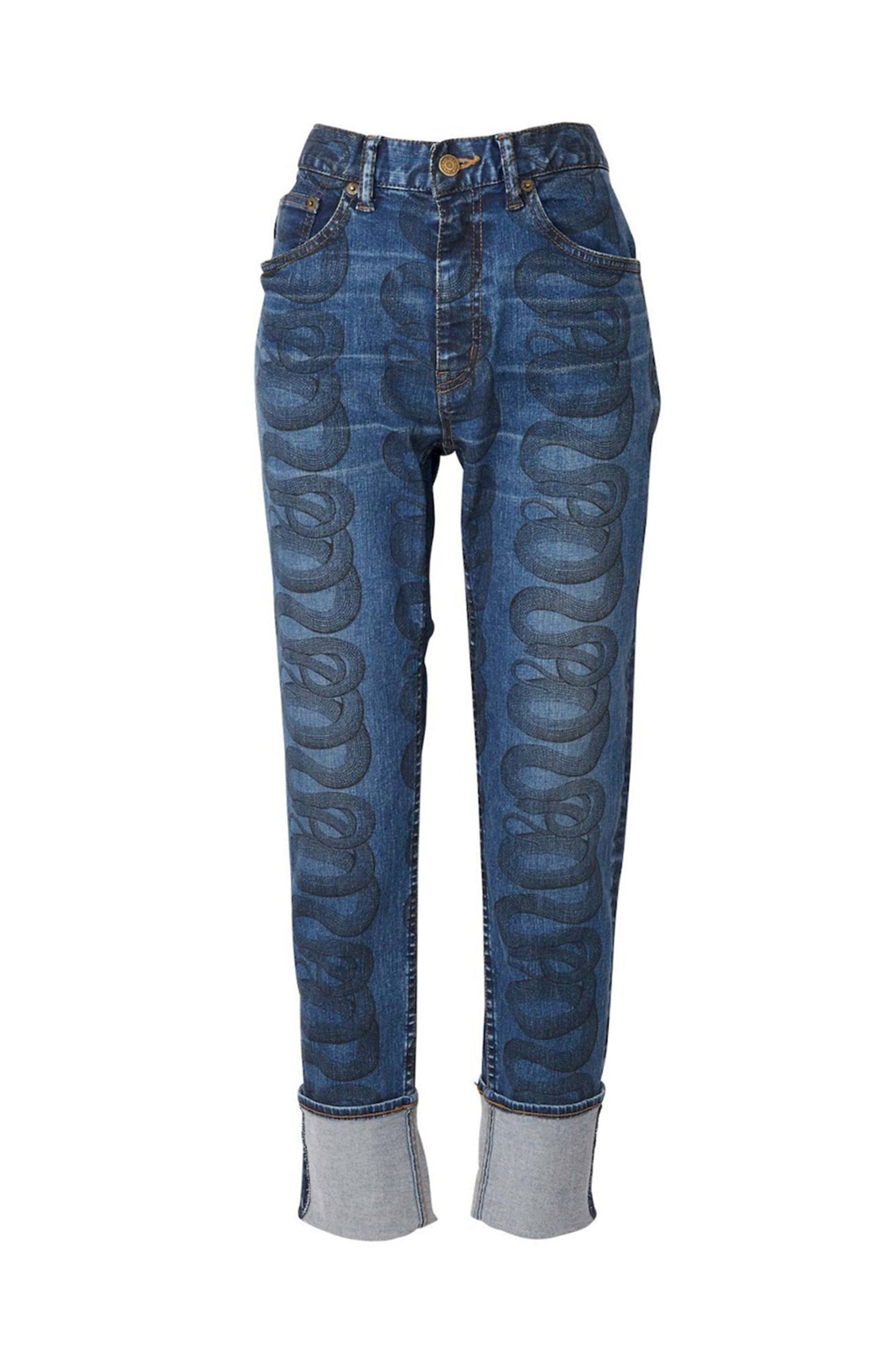 HYSTERIC GLAMOUR FW22 SNAKE LOOP SKINNY DENIM