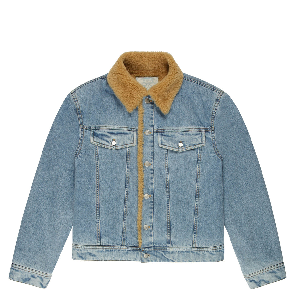 DENIM SHEARLING JACKET / L.BLUE