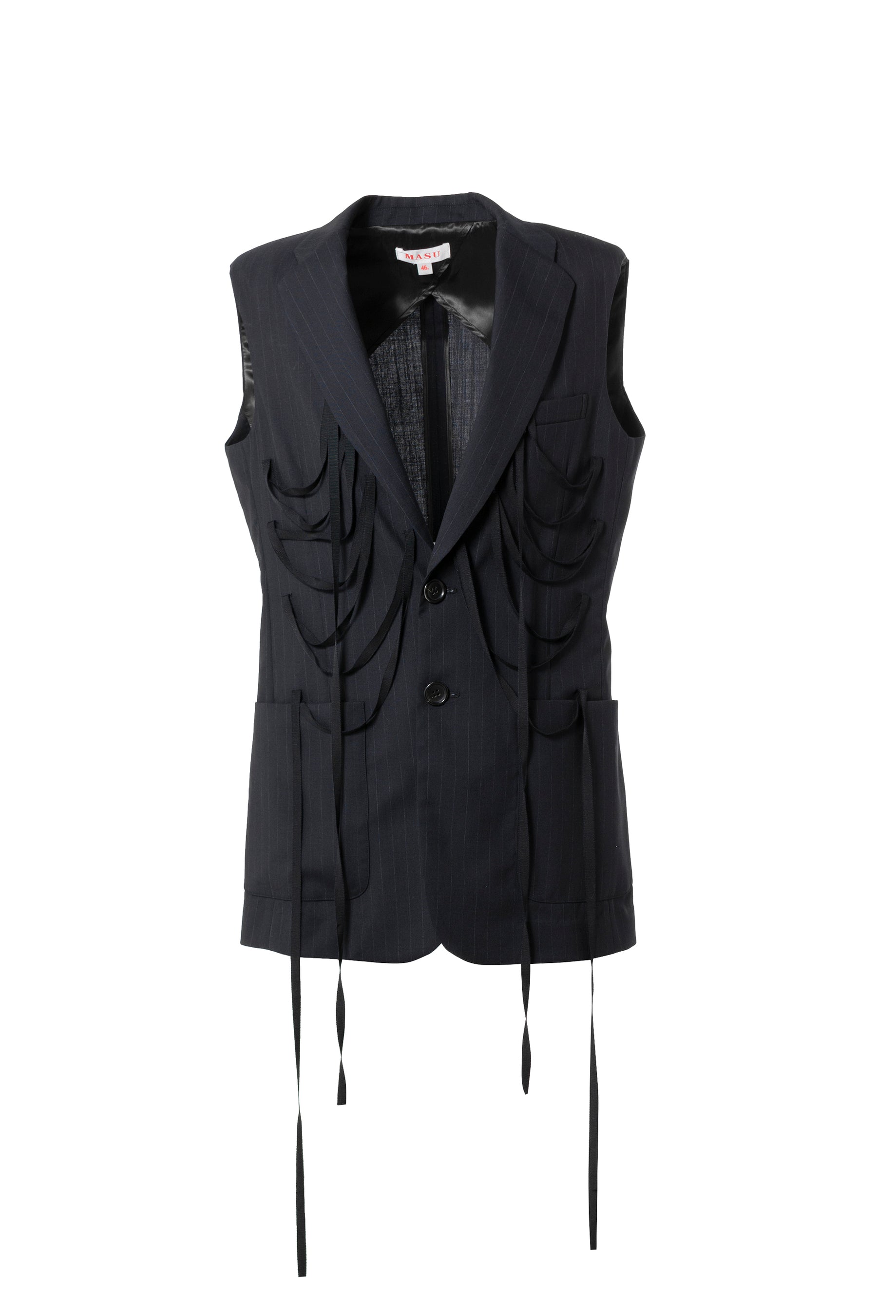 MASU SS23 BONE TAILORED VEST / D.NVY - NUBIAN