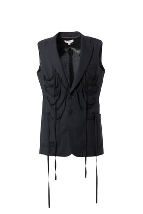 BONE TAILORED VEST / D.NVY