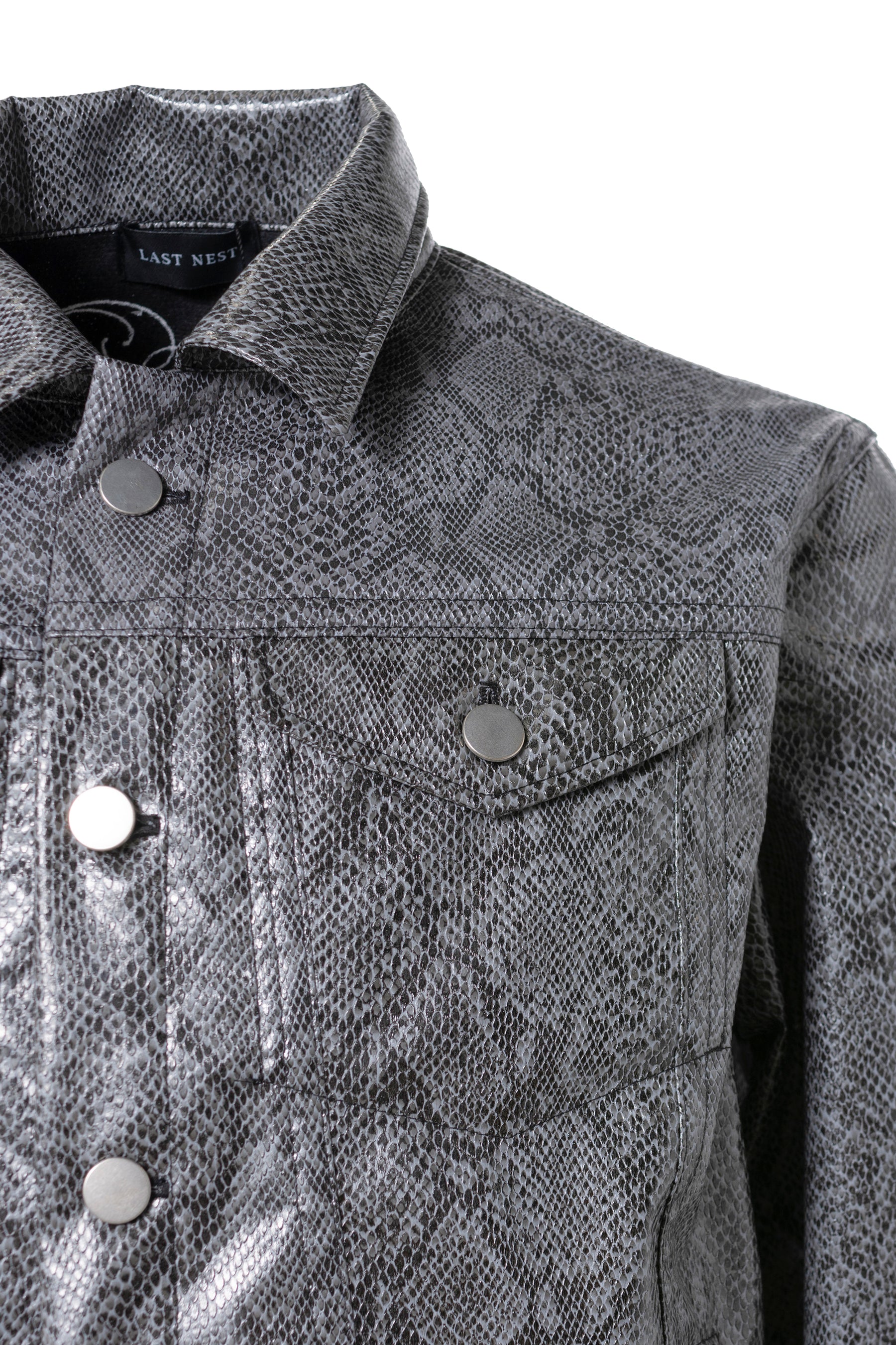 LAST NEST SS23 PYTHON EMBROIDERY JACKET / PYTHON - NUBIAN