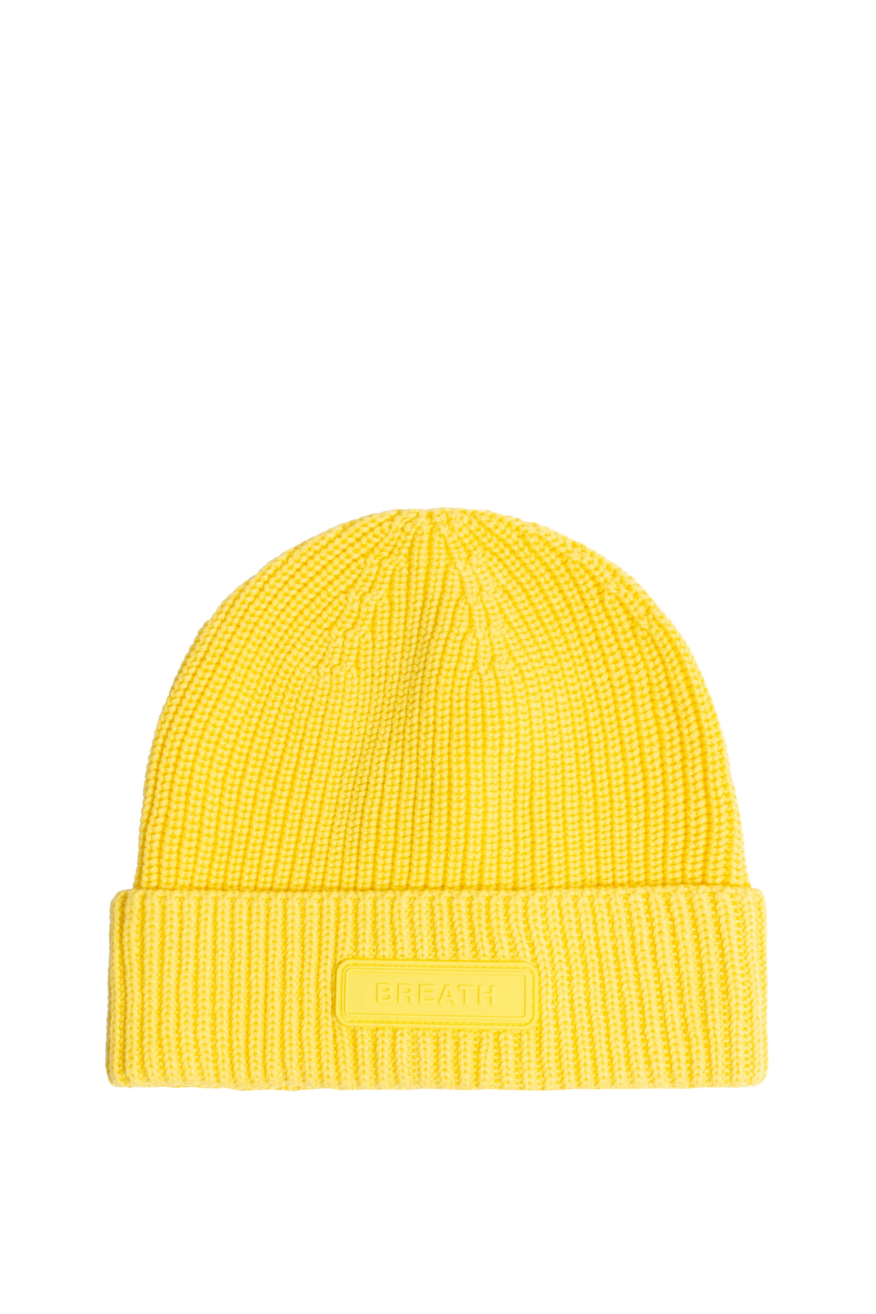 BREATH SILICONE PATCH KNIT CAP / YEL