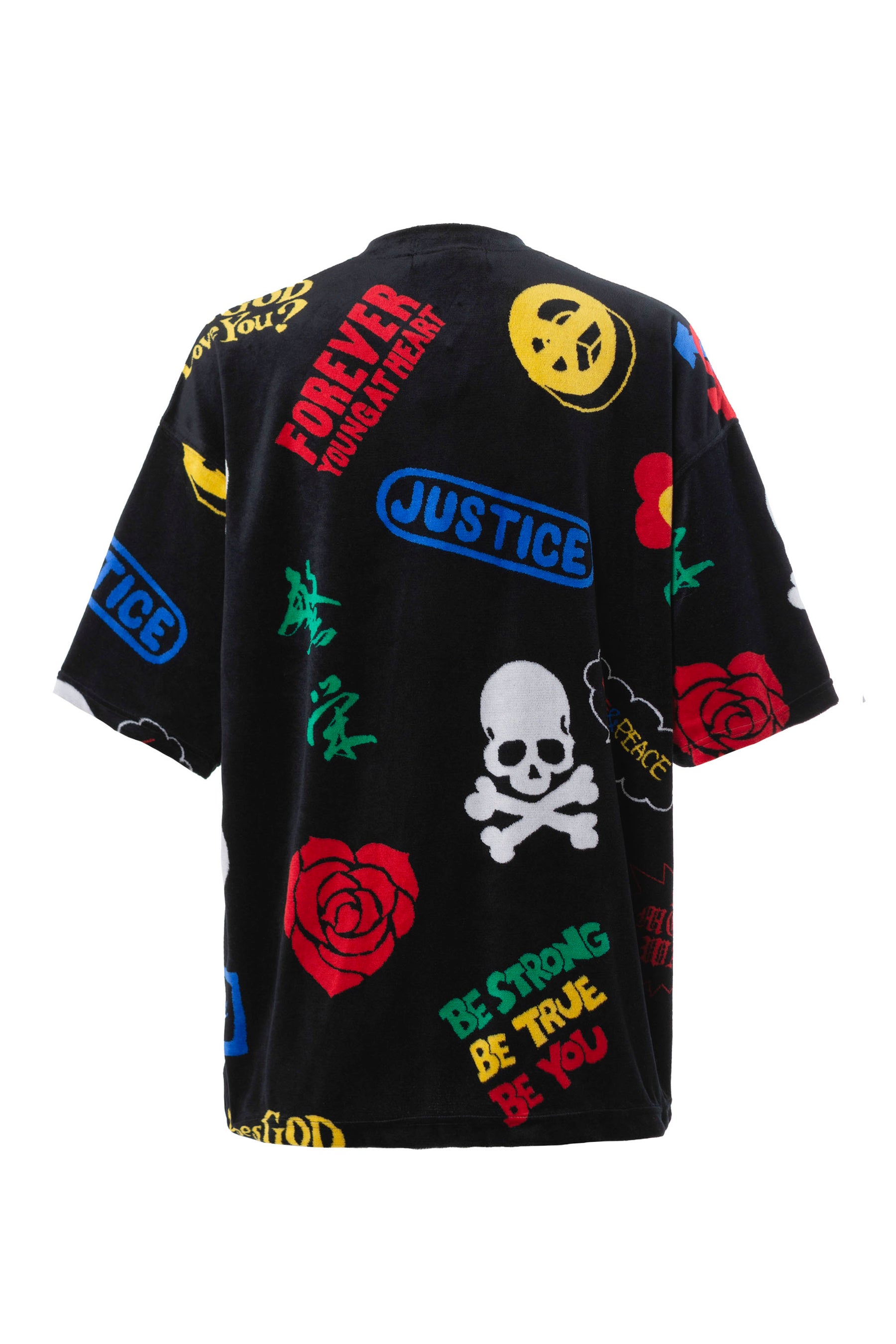 mastermind JAPAN ALL-OVER DESIGN VELOUR TEE (BOXY FIT) / MULTI