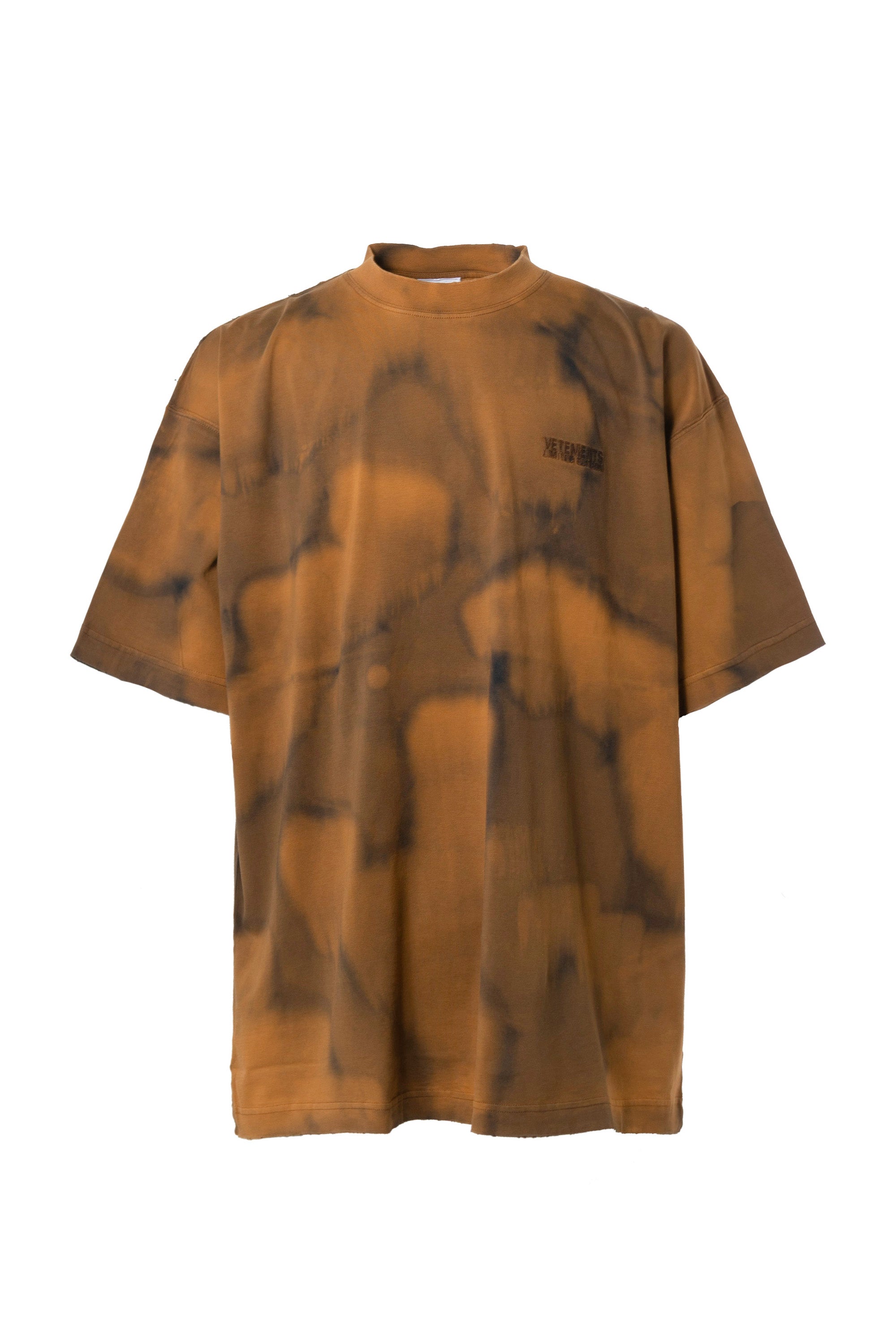 VETEMENTS SS23 OVERBLEACHED T-SHIRT / BLK BLEACHED