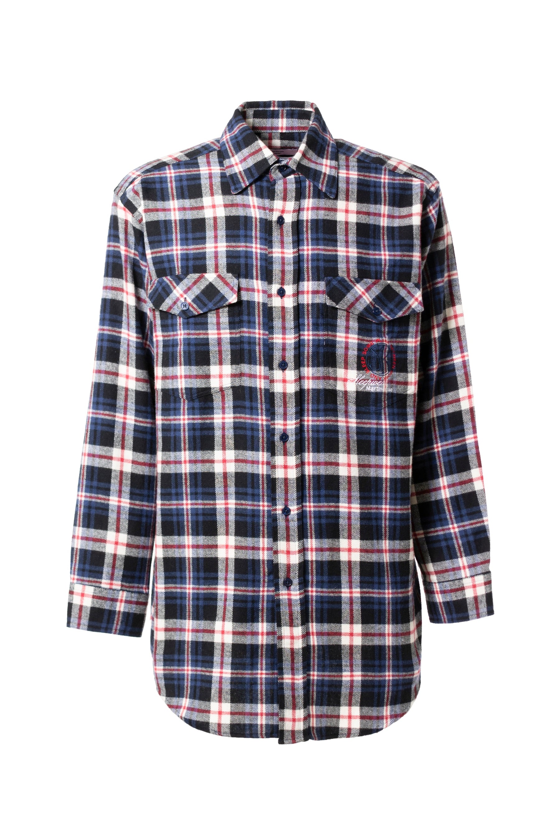 Martine Rose FW22 FLANNEL OVERSHIRT / RED NVY - NUBIAN