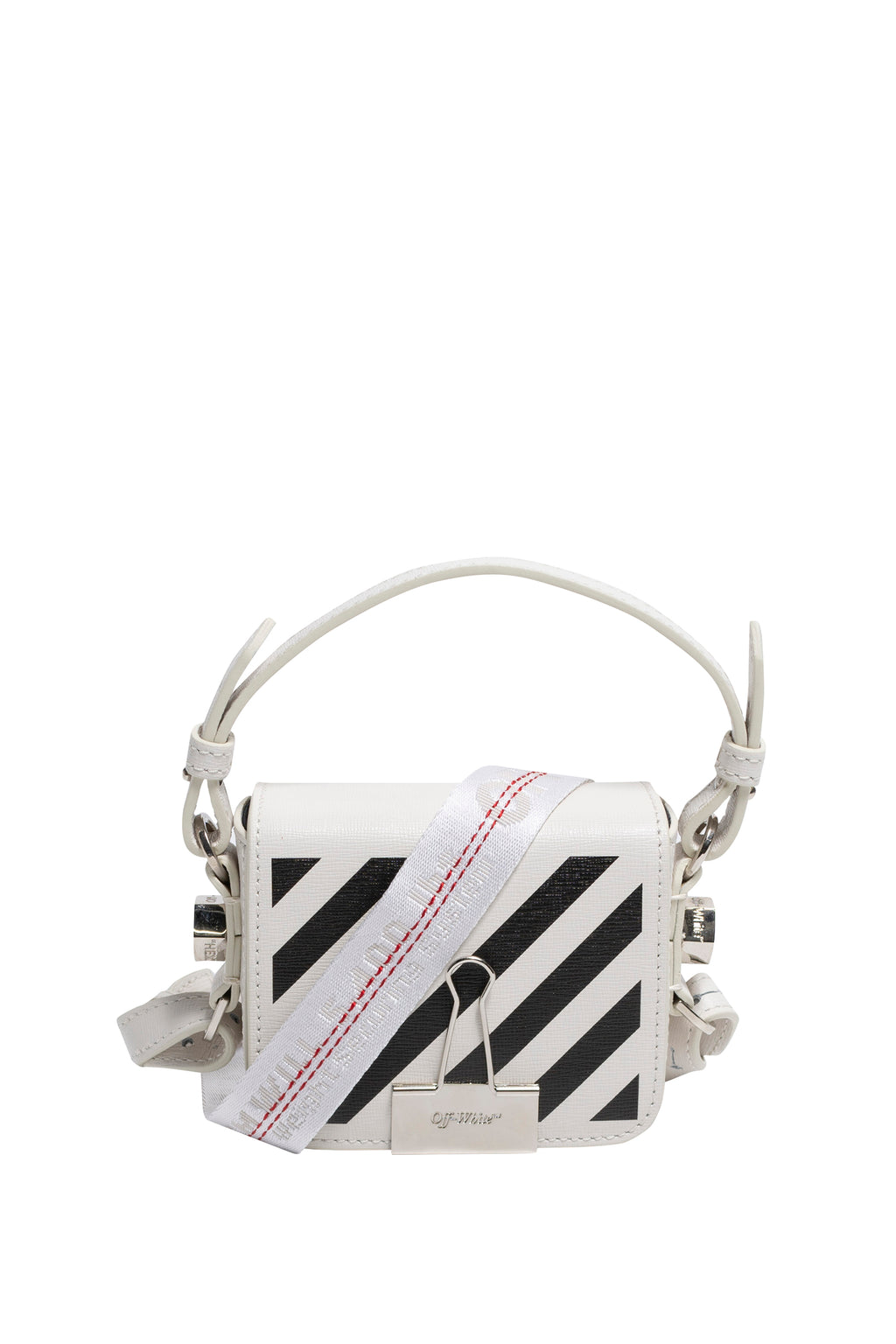 OFF-WHITE Diag Flap Bag Baby Black/Yellow in Leather with Ruthenium-tone -  GB