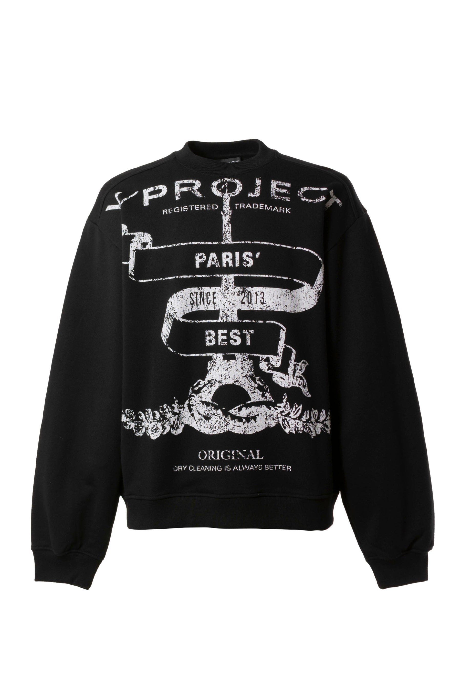 Y/PROJECT ワイプロジェクト SS23 PARIS' BEST SWEATSHIRT / BLK - NUBIAN