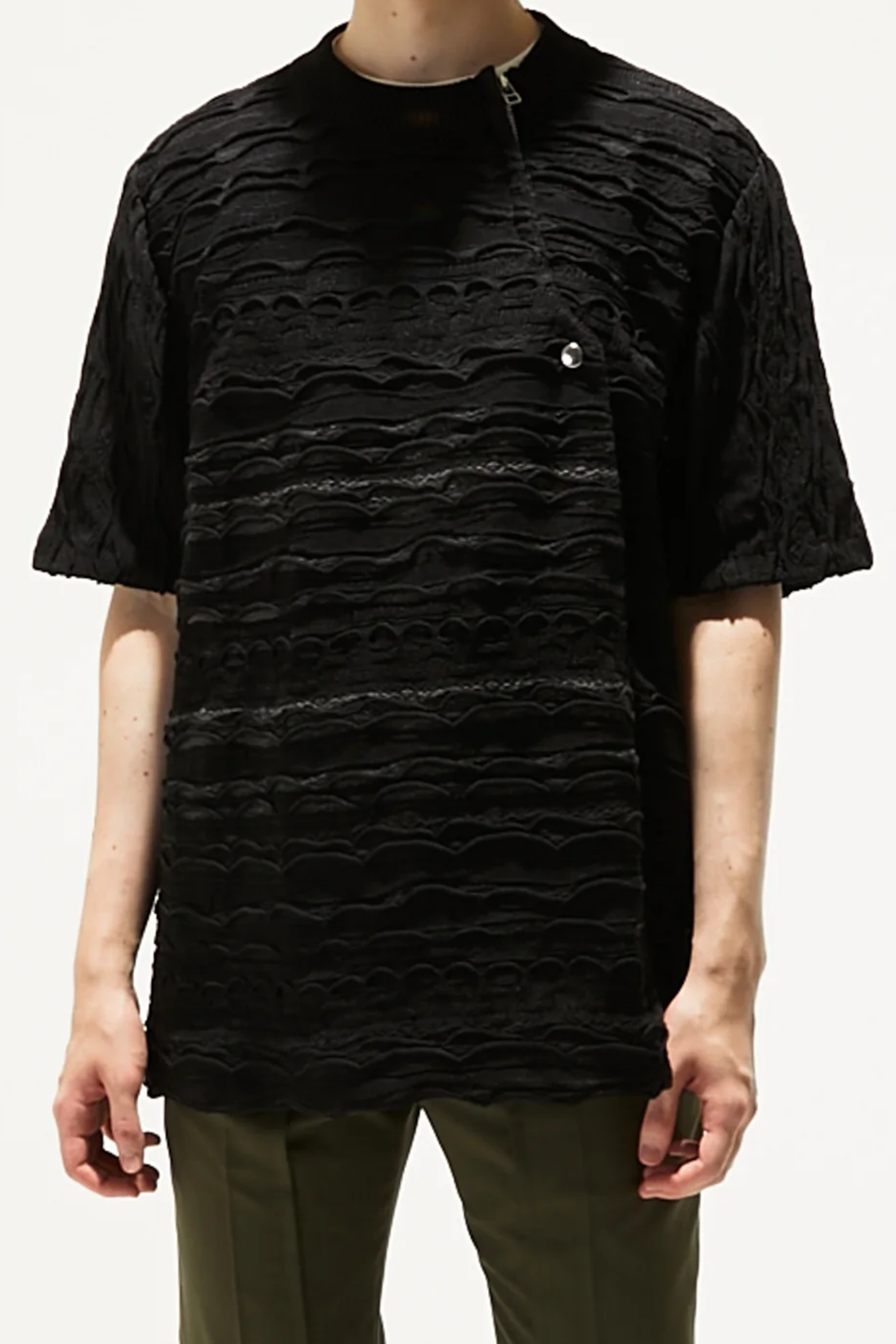 Tamme タム SS23 3D S/S SUMMER KNIT / BLK - NUBIAN