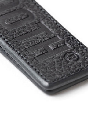 LEATHER MONEY CLIP / BLK