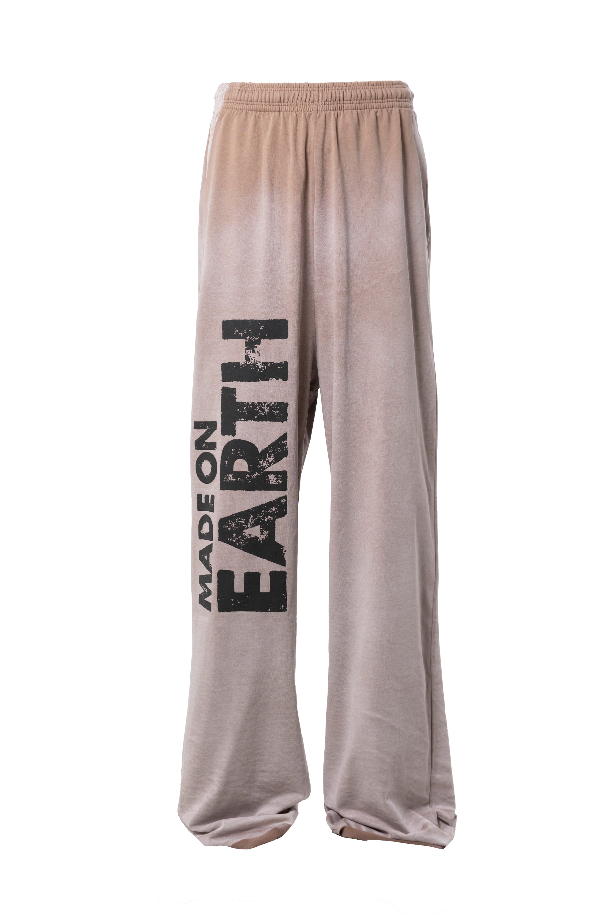 VETEMENTS SS23 MADE ON EARTH DOUBLE JERSEY SWEATPANTS / FADED BEI